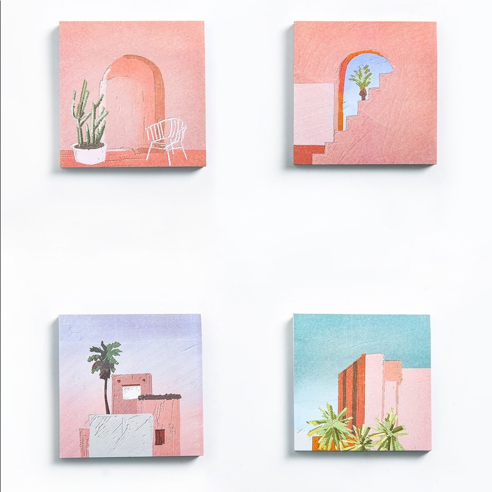 Artsy tropical post-it notes